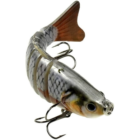 HQRP 3.9 Fishing Lure 0.6oz Freshwater Lakes River Fish Bait Jointed Multi-Section S-Shaped Topwater