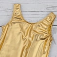 thumbnail image 6 of TiaoBug Kids Girls Shiny Ballet Dance Leotard Gymnastics Full Length Jumpsuit Unitard 3-14 Gold 5-6, 6 of 7