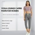 thumbnail image 3 of SPECIAL MAGIC Women’s Capri Sweatpants Jogger Cargo Pants with 2 Pockets for Both Sports and Casual Wear Girls GRAY L, 3 of 12