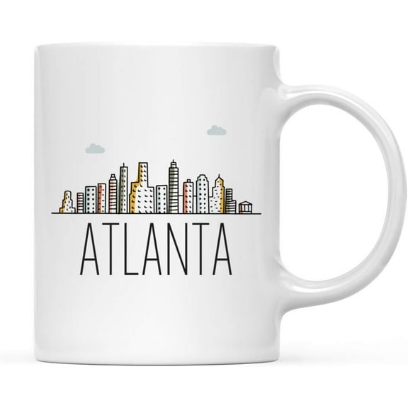 Andaz Press 11oz. Ceramic Coffee Mug Gift, Sacramento, Colorful City Skyline Graphic, 1-Pack, Birthday Gift Ideas Family Coworker Him Her, Includes Gift Box