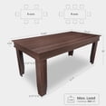 thumbnail image 3 of Farmhouse Dining Table for 6-8 People, 70.87" Long Wooden Kitchen Table, Rustic Rectangle Dining Room Table with Strong Legs, 3 of 7