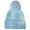 Baby Blue/White, variant on Kids' Children's Winter Thick Knit Tie Dye Pom Cuff Beanie, Baby Blue/White