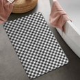 thumbnail image 2 of Black White Small Checkered Pattern Bathroom Rugs Mat,Non Slip Microfiber Bathroom Rug,Rubber Backing,Soft Bathroom Mats for Bathroom Floor,Tub and Shower,20x32in(50x80cm), 2 of 5