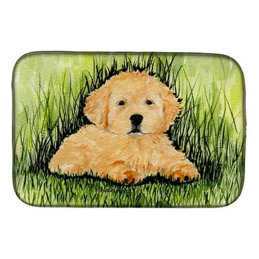 Carolines Treasures SS8476DDM Golden Retriever Dish Drying Mat 14 x 21" multicolor