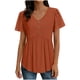 thumbnail image 1 of Camiseta de Encaje de Manga Corta de Cuello Alto para las Mujeres Muñeca de Manga Corta Botón para las Mujeres, Cintura Cinching V-Cuello de Verano Top, 1 of 8