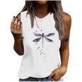 thumbnail image 1 of Moda mujer Casual sin mangas impreso señoras sudaderas Tops camisa chaleco fino Fridja qr2078, 1 of 6