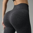 thumbnail image 7 of HongQid Women's Leggings Ribbed Knit Casual High Waist Fitness Gym Yoga Pants, 7 of 7