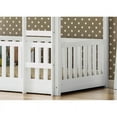 thumbnail image 6 of Themes and Rooms Solid Wood Twin Over Twin Bunk Bed with Guardrail White, 6 of 8