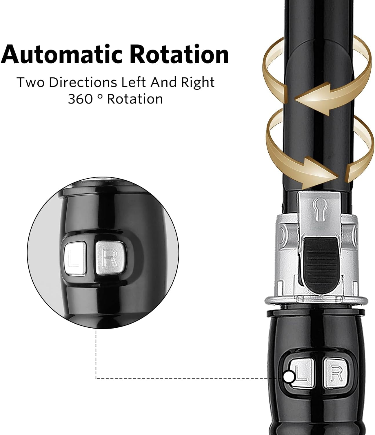 Curling Wand Automatic Curling Iron Automatic Hair Curler Rotating Curling Iron Hair Waver Hair Styling Irons 30s Instant Heat Wand 110-240v