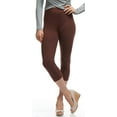 thumbnail image 2 of LMB Capri Leggings for Women Buttery Soft Polyester Fabric, Brown, XL - 3XL, 2 of 4
