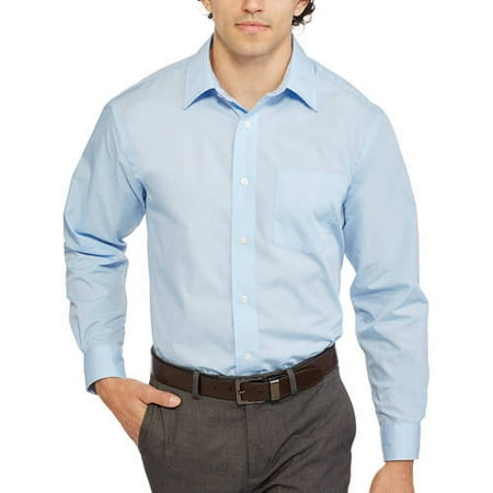 Big Men's Long Sleeve Poplin Dress Shirt