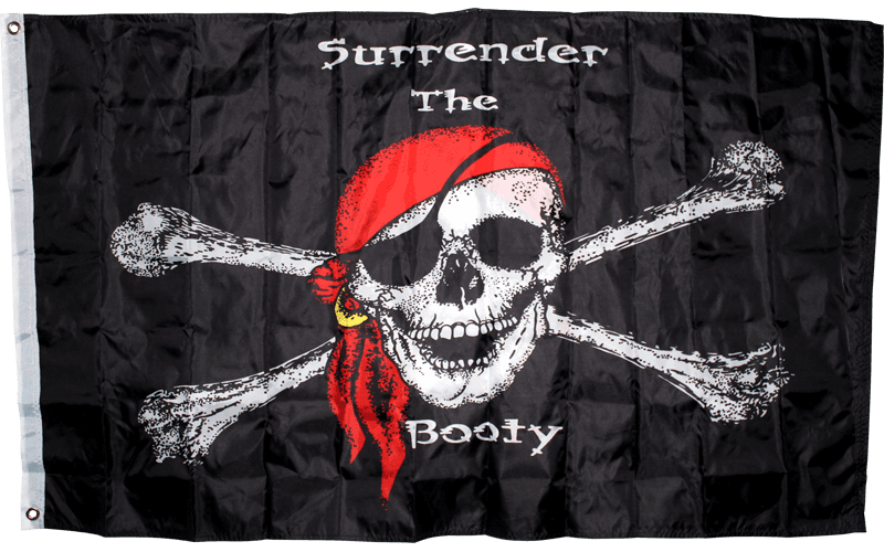 What Happens on Board Pirate Boat Flag Sizes 12x18" & 3x5' All Weather Nylon