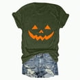 thumbnail image 4 of Towmus Women's Pumpkin Face T-Shirt Funny Halloween Lantern Shirt for Women Cute Graphic Tees, 4 of 5