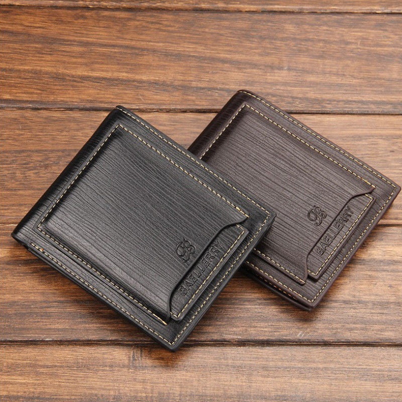MENS LUXURY SOFT QUALITY LEATHER WALLET PURSE BLACK CREDIT CARD HOLDER 