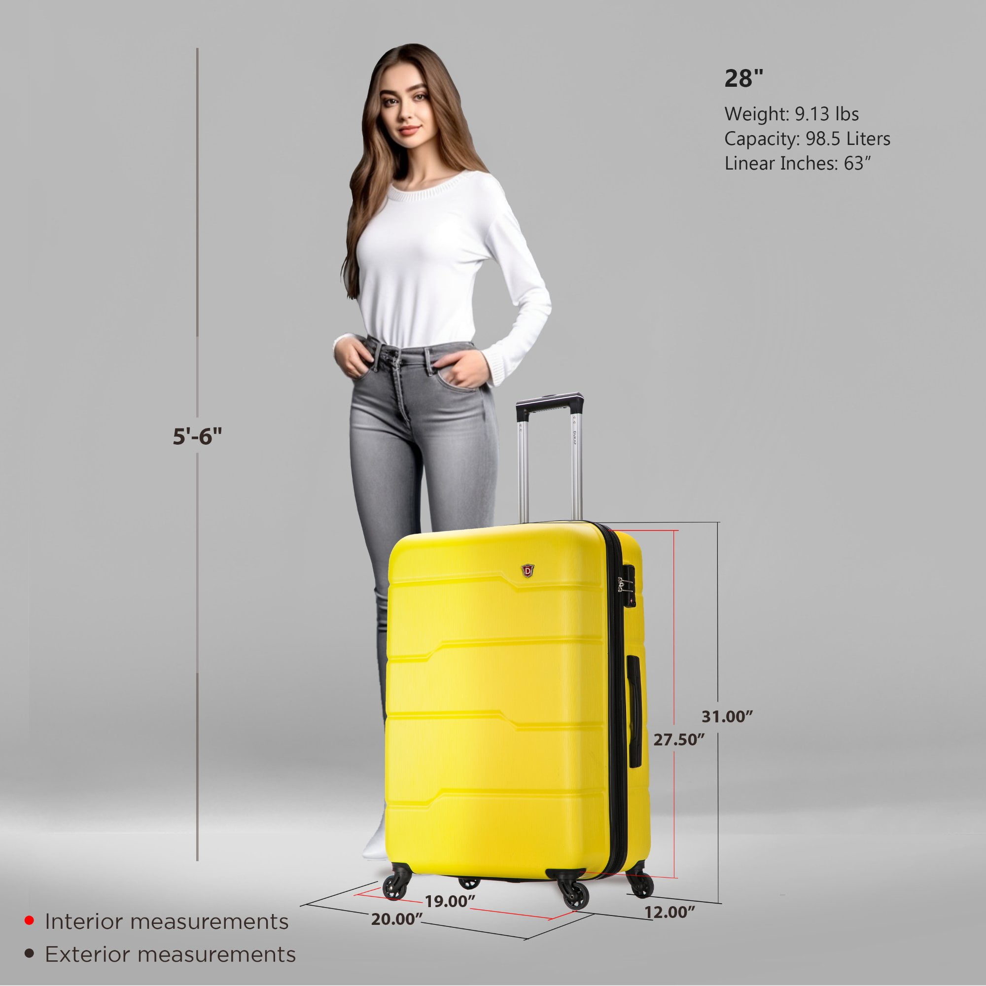 DUKAP Rodez 28" Lightweight Hardside Spinner Luggage