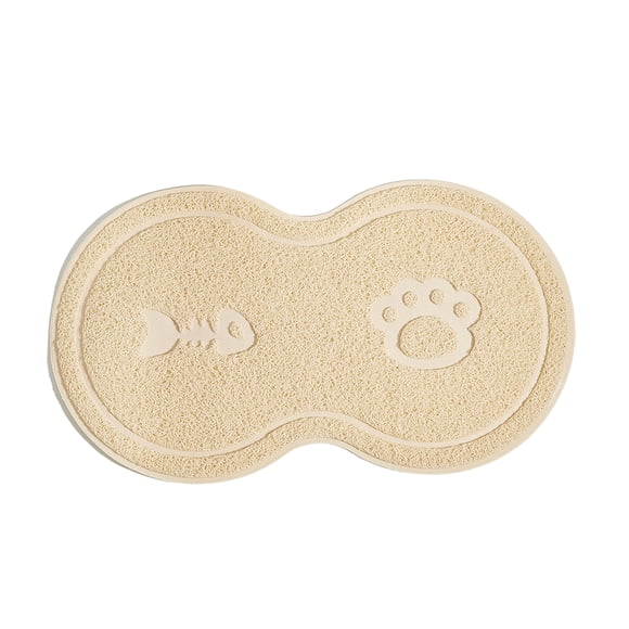 Billuyoard Estera para residuos de gatos no tóxica, cómoda y portátil, fácil de limpiar, accesorio para mascotas, accesorio para gatos Sistemas de eliminación de arena para gatos Beige