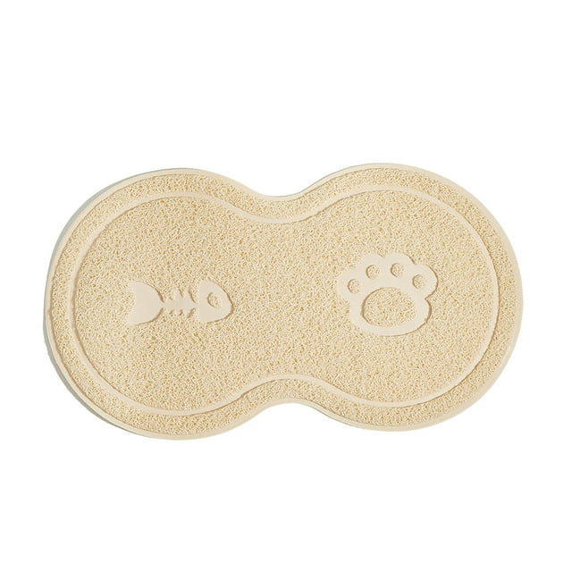 Billuyoard Estera para residuos de gatos no tóxica, cómoda y portátil, fácil de limpiar, accesorio para mascotas, accesorio para gatos Sistemas de eliminación de arena para gatos Beige