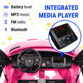 thumbnail image 2 of 2023 Lamborghini Two (2) Seater Ride On Kids Car Truck w/ Remote | Large 24V Battery Licensed Kid Car to Drive 3 Speeds, Leather Seat, MP3 Music by Bluetooth, FM Radio, Rubber Tires -Pink, 2 of 7