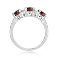 thumbnail image 6 of Garnet Three Stone Ring Silver, 6 of 10