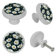 thumbnail image 4 of Daisy Round Glow-in-the-Dark Cabinet Knobs: Fluorescent Drawer Pulls 4-Pack, Complet– Suitable Kitchen Hardware, 4 of 6