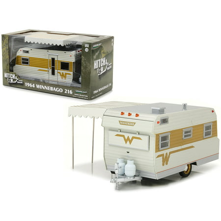 1964 Winnebago 216 Travel Trailer for 1/24 Scale Model Cars and Trucks 1/24 Diecast Model by (Best Vehicle For Traveling Sales)