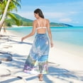 thumbnail image 7 of FORMRS Womens Beach Sarong Semi-Sheer Bikini Wrap Skirt Swimsuit Cover-ups, Crystal Ocean, 7 of 7