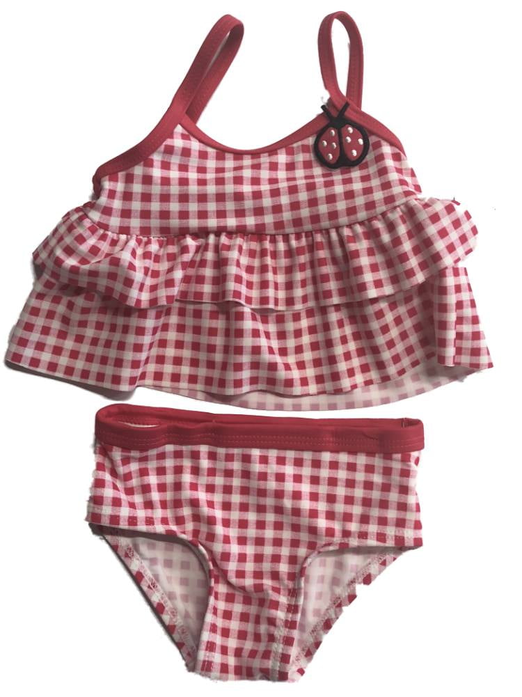 pink plaid bathing suit