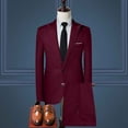 thumbnail image 1 of Mens Suit Elegant Solid One Button Slim Fit Party Set for Men- Formal Apparel and Timeless Wardrobe, 1 of 5
