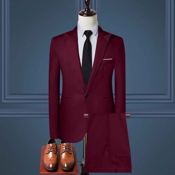 Product Category Men’s Suits | Product Title Elegant Solid One Button Slim Fit Party Suit Shirt Pants Tie Set for Men
