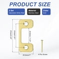 thumbnail image 2 of Uxcell Adjustable Door Strike Plate with Screws Stainless Steel for Electronic Locks Gold, 2 of 6