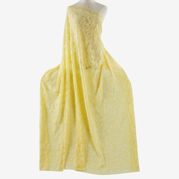 Zelouf Impact Floral Corded Lace  , Sewing, DIY, Crafts Fabric by the Yard, Lemon Wing, 3 Yard