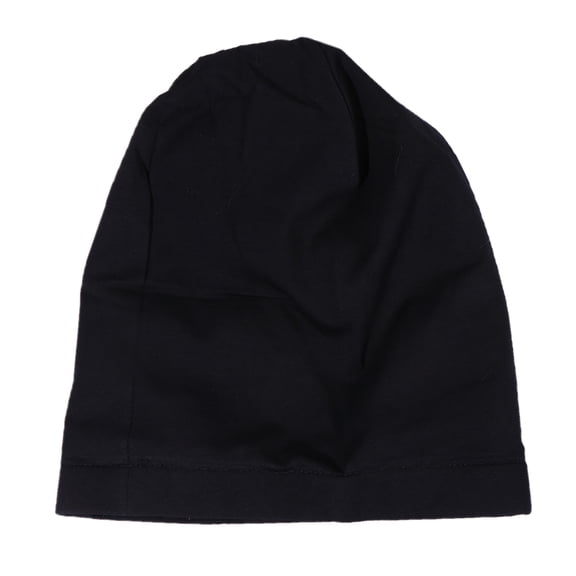 PENIKOKO Unisex Black Round Hair Cap with Elastic Band, Cotton Satin Material for Comfortable and Breathable Wear
