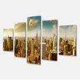 thumbnail image 2 of Midtown and Downtown Manhattan - Modern Cityscape Canvas Art Print, 2 of 3