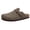 Brown, variant on Genuine Suede Clogs for Women Men, Cork Footbed Leather Mules Potato Shoes Slip on with Arch Support, Apricot