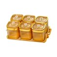 thumbnail image 5 of WeiLaiKeQi Condiment Jar with Tray 6 Grids Condiment Canisters for Candy Condiment Gold, 5 of 9