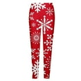 thumbnail image 4 of DeHolifer Women Christmas Leggings Plus Size High Waist Workout Pants Tummy Control Printed Holiday Legging Tights Yoga Pants Red XL, 4 of 5