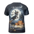 thumbnail image 2 of Happy Halloween Boston Terrier Witch Pumpkins Bats All Over Print 3D Shirt Unisex Merch Gentleman Dog Lover Gifts - 13012, 2 of 6