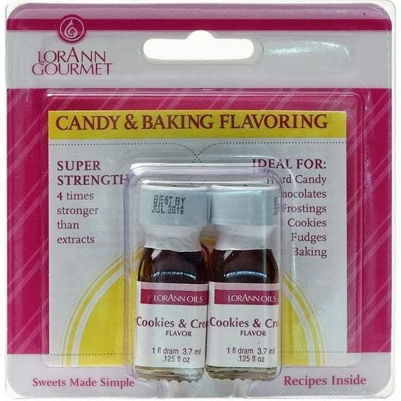 Candy & Baking Flavoring .125oz 2/Pkg-Cookies & Cream