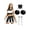 Black B, variant on Haitryli Women's Cheer Leader Costume Uniform Cheerleading Uniform Halloween Party Complete Outfits Black B L