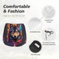 thumbnail image 4 of Bixox Women's Colorful Wolf Head pattern 2 in 1 Running Shorts - Lightweight Athletic Workout Gym Yoga Shorts Liner with Pockets - XX-Large, 4 of 5