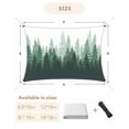 thumbnail image 6 of Sun Shade Sail 12x16Ft Green Forest Nature Woodland Tree Misty Forest Silhouette Landscape Uv Block Sunshade Canopy Outdoor Shade Cover Rectangle Shade Cloth For Patio Garden Yard Deck Pergola, 6 of 6