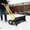 yellow, variant on Ataucjin Wheeled Snow Plow Shovel, Heavy-Duty Steel Black Blade with Double Handle, 5 Angles, 2 Wheels, Back Saver Pusher for Snow Removal on Driveway, Sidewalks and Doorways