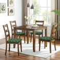 thumbnail image 6 of Green Highland Cow Dinosaur Seat Covers for Dining Room Chairs Set Of 4,Stretch Printed Washable Chair Seat Cover with Elastic Ties and Button,Removable Waterproof Couch Cushion Covers, 6 of 6