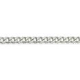 thumbnail image 2 of 925 Sterling Silver High Polished 6mm Solid Plain Curb Link Chain w/ Lobster Clasp - 16", 2 of 5