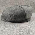 thumbnail image 4 of HJYCHN Mens Newsboy Cap Hat Cailin Irish Boy Cabbie Flat Beret For Fathers Women Unisex Headwear Grey XL, 4 of 6