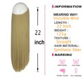thumbnail image 3 of Youloveit Hair Miracle Wire Hair Extensions - Invisible Hidden Elastic Miracle Wire Secret Hairpiece for Women Synthetic Straight Hair Extensions, Ash Brown 8#, 22 Inch, 3 of 7