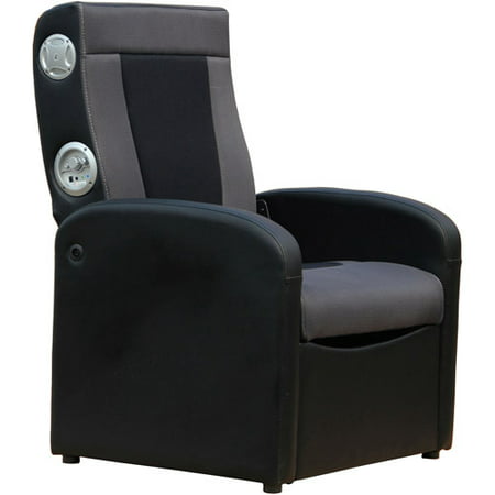 X Rocker Triple Flip 2.0 Storage Ottoman Sound Chair, Black/Gray, 0711701