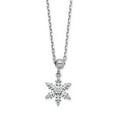 thumbnail image 2 of Sterling Silver Rhodium-plated CZ Snowflake with 2in Extender Pendant Necklace, 2 of 4
