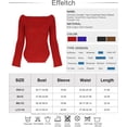 thumbnail image 2 of ORUYROP Pull pour Femmes Col Cœur Bustier Côtelé Corset Tricoté Manches Longues, 2 of 7