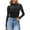 Black, variant on Breezora Women's Mesh Long Sleeve Top Turtle Neck Ruched Detail Fashionable Going Out Wear Fall Fashion L Size Black